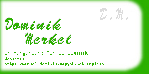 dominik merkel business card